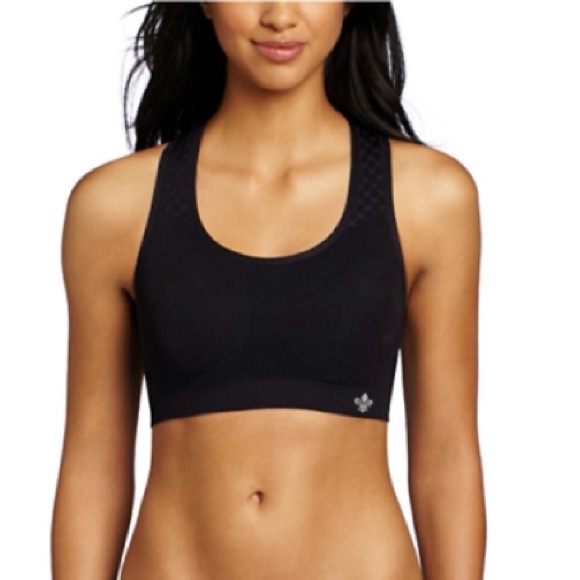 Lily of France Sports Bra Reversible Medium Black - Picture 3 of 12